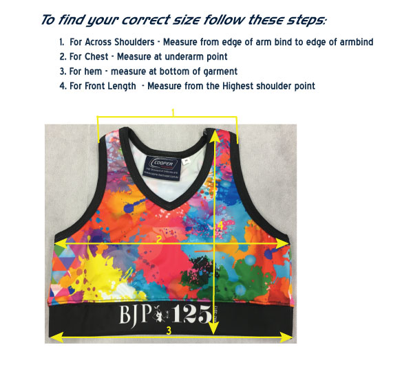 Crop Top Measurement refs